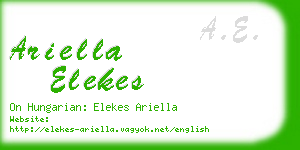 ariella elekes business card